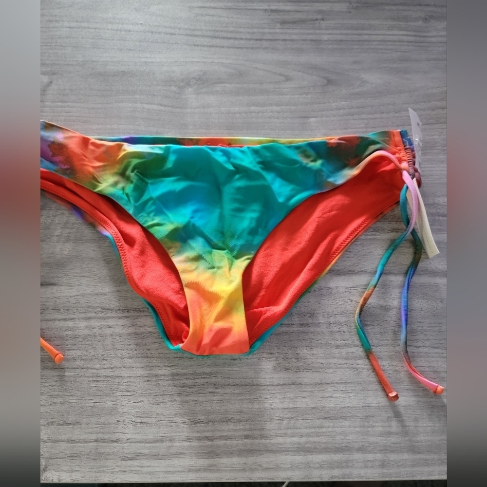 NWT Raisins Tie Dye Colorful High Waisted Bikini Bottom